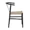 Flash Furniture Logan Commercial, Y-Back Style Wood & Kraft Paper Stackable Dining Chair w/Black/Natural Finish, 2PK 2-ZH-8101YS-BLK-NAT-GG - alternate 8